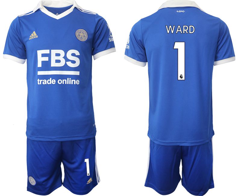 Men 2022-2023 Club Leicester City home blue #1 Adidas Soccer Jerseys->customized soccer jersey->Custom Jersey